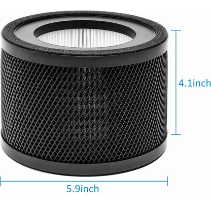 2PCS TT-AP001 HEPA Filter Compatible with TaoTronics TT-AP001 Air Purifier H13 True HEPA Filter Activated Carbon Filter