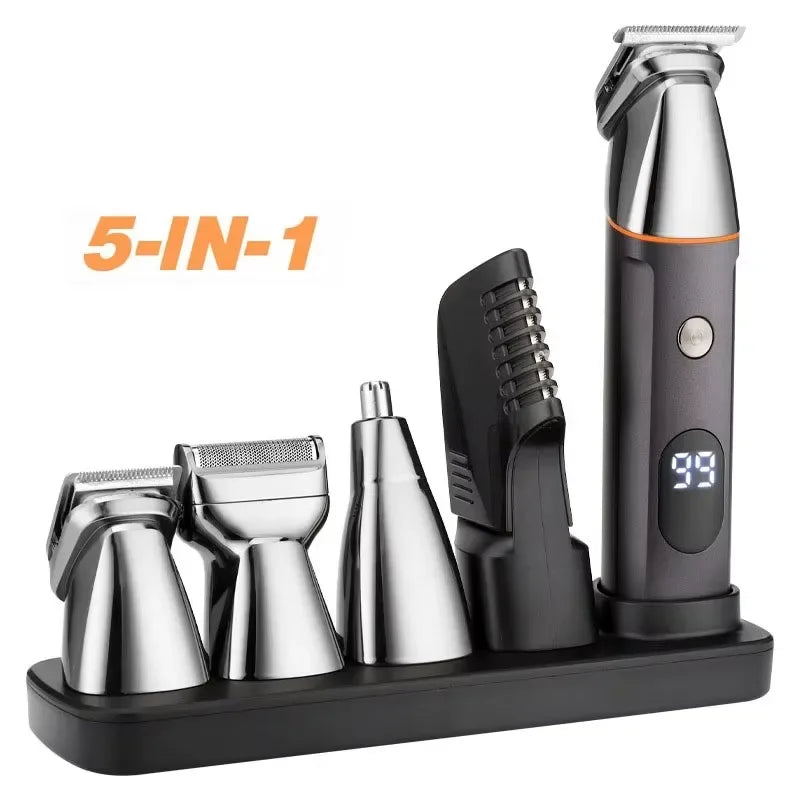 XIAOMI Youpin 5 in 1 Hair Trimmer Machine LCD Display Clippers Barber Professional Hair Cutting Machines Men's Electric Shaver