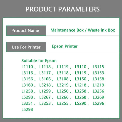 Maintenance Box Waste Ink Collector Tank For Epson L3218 L3156 L3210 L3250 L1210 L5290 L3253 L3258 Printer Blotting Sponge Pad