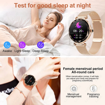 LIGE Fashion Ladies Smart Watch NX7 Pro AMOLED Screen Health Monitoring BT Call Female Women Sport Fitness Tracker Smartwatch