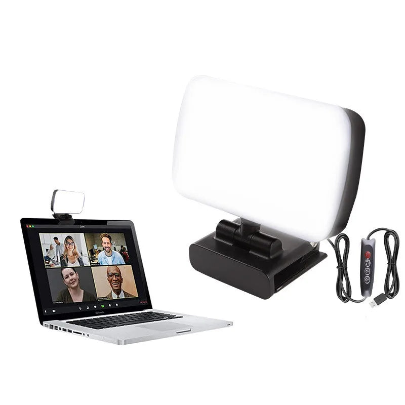 2026 Video Conference 6500K Portable LED Video Light Laptop Computer Webcam Light Zoom Call Lighting Clip for Live Streaming