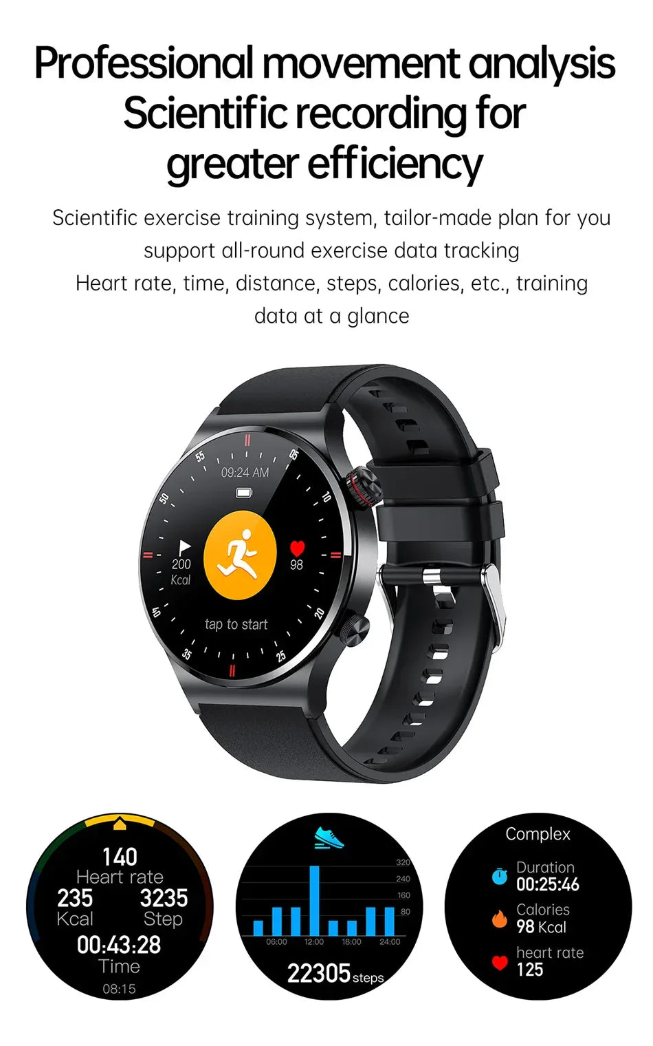 2023 New Bluetooth Call Smart watch Men Full touch Screen Sports fitness watch Bluetooth is Suitable For Android ios Smart watch