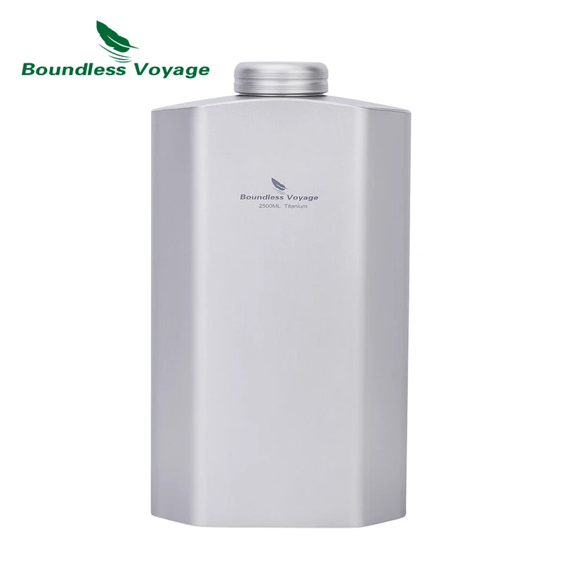 Boundless Voyage Titanium Water Bottle 2.5L/84.55oz Big Capacity Sports Flask Water Jug for Gym, Fitness, Camping Ti3004D