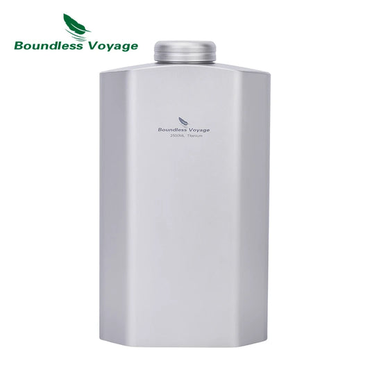 Boundless Voyage Titanium Water Bottle 2.5L/84.55oz Big Capacity Sports Flask Water Jug for Gym, Fitness, Camping Ti3004D