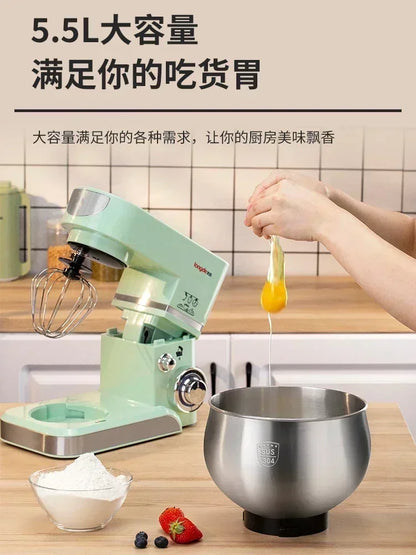 Small Household Chef Machine. Whip Cream Stirring. Multi-Function Dough Mixing. Cake Mixer. Stand Mixer.