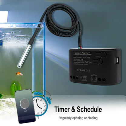Dry Contact WIFI Tuya Smart Temperature Switch Controller Thermostat Sensor Passive Relay RF Receiver Work for Alexa Google Home