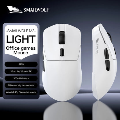 SMAILWOLF M3 PRO Wireless Bluetooth three-mode mouse E-sports gaming laptop desktop PAW3311 wired home Lightweight FPS