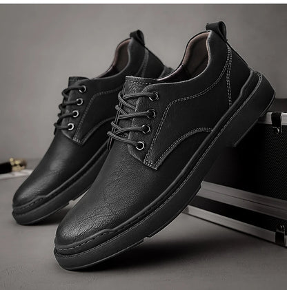 Spring Autumn Casual Men Retro Leather Shoes 2023 Fashion British Style Anti-skid Chaussure Homme Cuir Luxury Brand Designer
