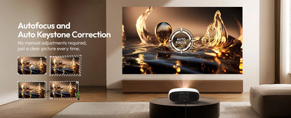 VEVSHAO A22 Full HD 1080P Projector 4K 1000ANSI Android WiFi Auto Focus 10W*2 Home Theater Projector for Office Meeting Video