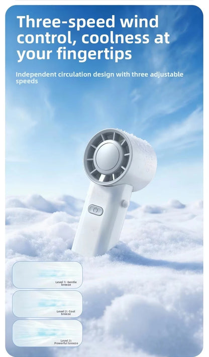 Mini Portable Neck Fan Foldable USB Rechargeable Handheld Fan Hands-Free Cooling for Travel Outdoor Summer