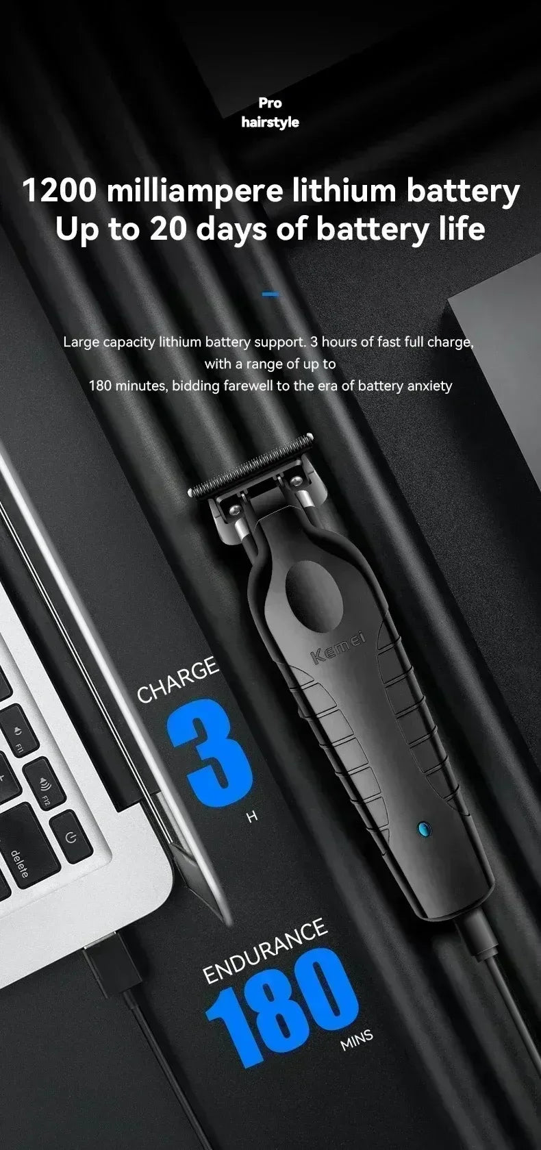 Kemei KM-2296 KM-2299 KM-T95 Professional Hair Clipper Kit or Blade Shaver Male Hair Cutting Machine Men’s Trimmer Machine