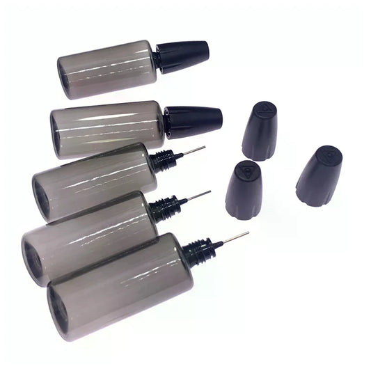 30/50ML PET Clear Vial with Long Thin Needle Tip Dropper for Smoking Oil Accessories Liquid Jar for Essential Oil Storage by PDG ibma