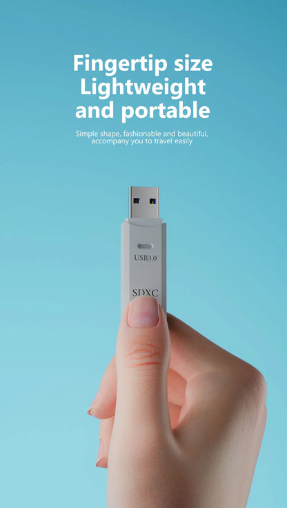 2 In 1 High Speed USB 3.0 2.0 Micro SD TF Card Reader Adapter Data Transmission up to 5Gbps Compatibility Multiple for PC Laptop