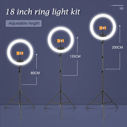 SH Ring Light 18inch Kit 36W 6500K Professional LED Control Stand Phone Holder Tube  Bag for Tattoo Lash Extension Barber Light