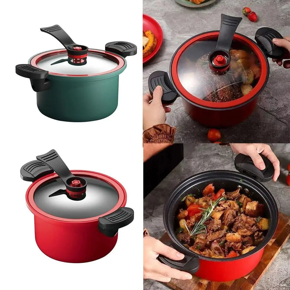 Multifunctional 3.5L Pressure Cooker Stew Pot Non-Stick Cooking Pots Kitchenware Micro Rice Cooker Induction Cooker Gas Stove