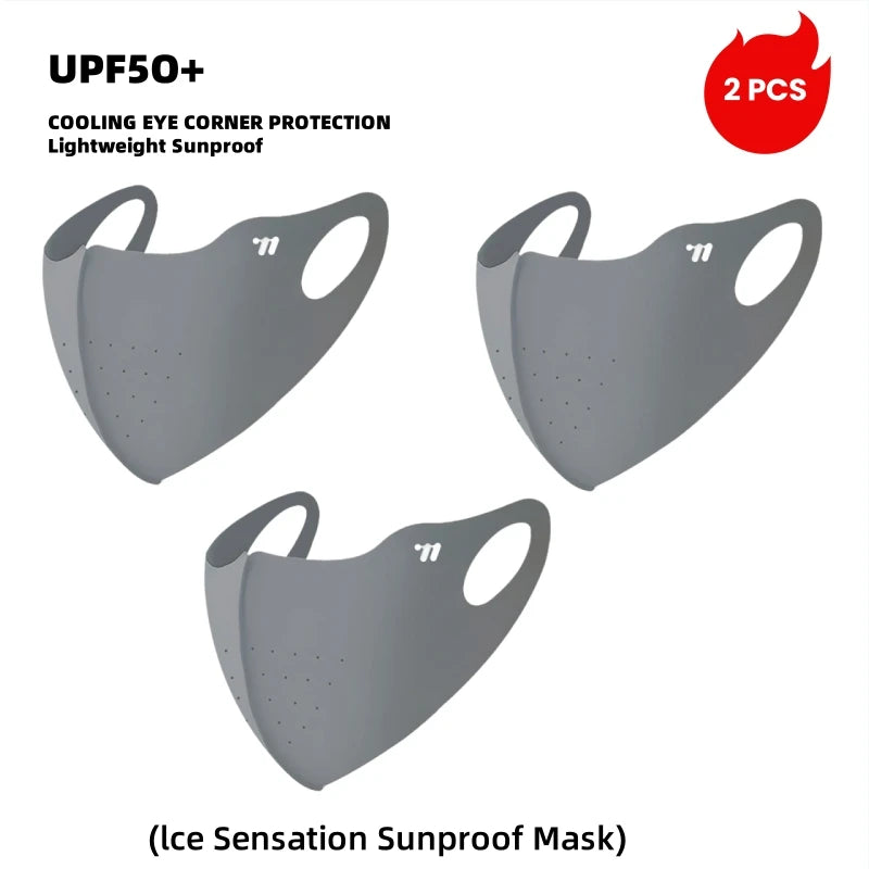 WEST BIKING Summer Sunscreen Traceless Mask 3D Ice Silk Breathable UV Protection Mask Summer Outdoor Sport Cycling Sports Masks