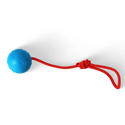 Rubber Ball with Rope Pet Teeth Indestructible Bite Toy Funny Puppy Training Solid Balls Pets Dog Chew Molar Interactive Toys