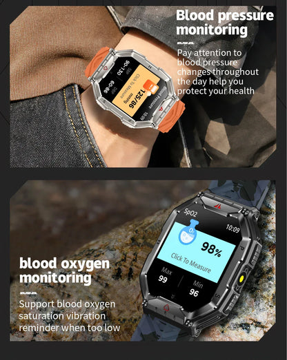 2025 New Men's Smart Watch 360 * 360 HD Touch Screen Sports Waterproof Smartwatch Health Monitoring Bluetooth Call Smart Watches
