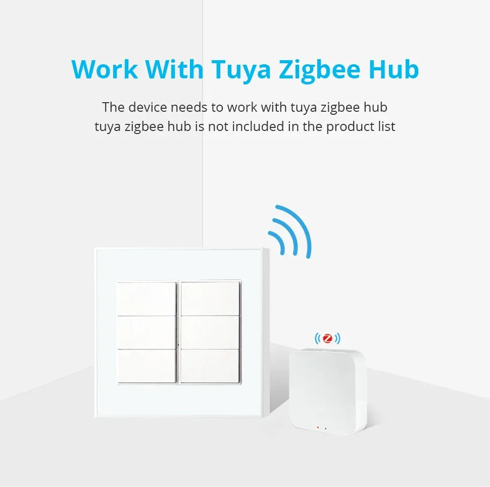 Zemismart Zigbee Interrupter 1 2 3 4 6 Gangs Light Switch Brazilian Wall switches Work with Tuya Smart Life Alexa Google Home