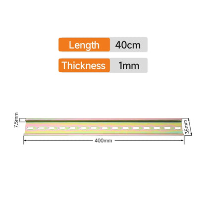 Universal Type DIN Rail 1mm Thickness 10-50cm Length for C45 Circuit Breaker Terminal Blocks Relay AC Contactor Guide Rails