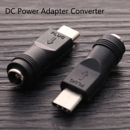 1/2pcs DC Power Adapter Converter 5.5x2.1mm Female Jack To USB Type C Male Connector DC To USBC For Laptop Notebook Computer