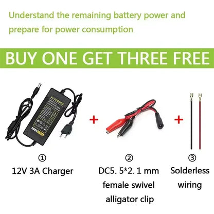 12V Li-ion Battery Pack 50Ah/40Ah/30Ah/20Ah A+ 18650 Battery Pack Long-lasting for Sprayer,Children's Toy Car,Scale,Solar Energy