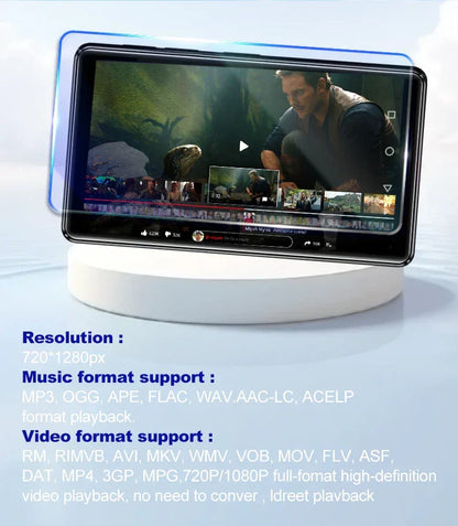 MP3 MP4 HIFI Stereo Player 3.97-inch 1080P HD Full-Screen Touch with Bluetooth and 2.4G/5G WiFi FM Radio Recording Ebook