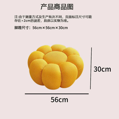 Nordic Sofa Pedal Simple Round Stool Low Ottomans Living Room Sofa Footstool 3D Fabric Creative Leg Footstool Pumpkin Footstools