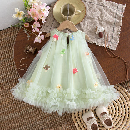 Summer New Baby Girl Princess Dress Sweet Chiffon Children'S Clothing (9 Months -4 Years Old)