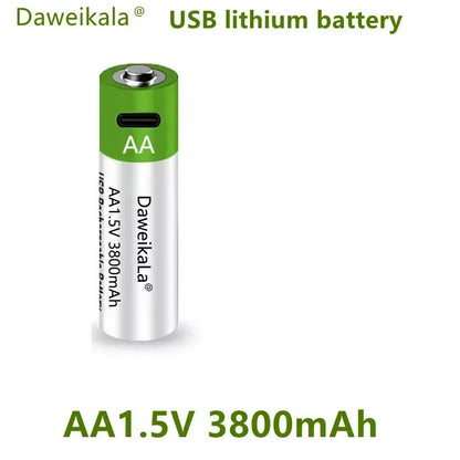 New 1.5V AAA grade lithium-ion battery with 3000mAh capacit USB rechargeable battery suitable forRomote Control LED toy keyboard