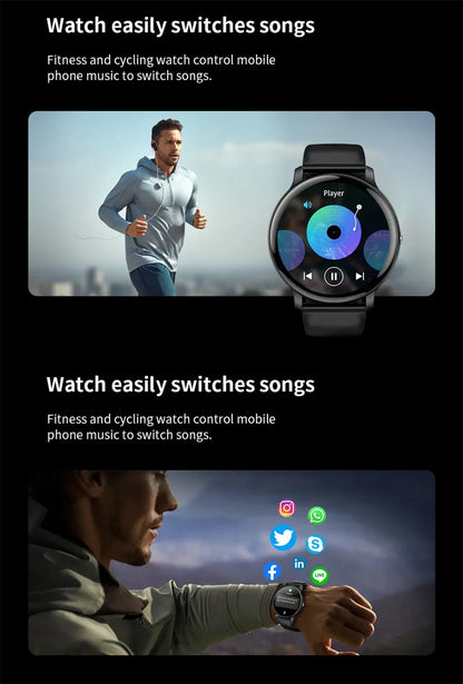 LIGE Smart Watch Women 1.39'' Full Touch Screen Custom Dials Wristwatch Bluetooth Call Blood Oxygen Monitor Sport Smartwatch Men