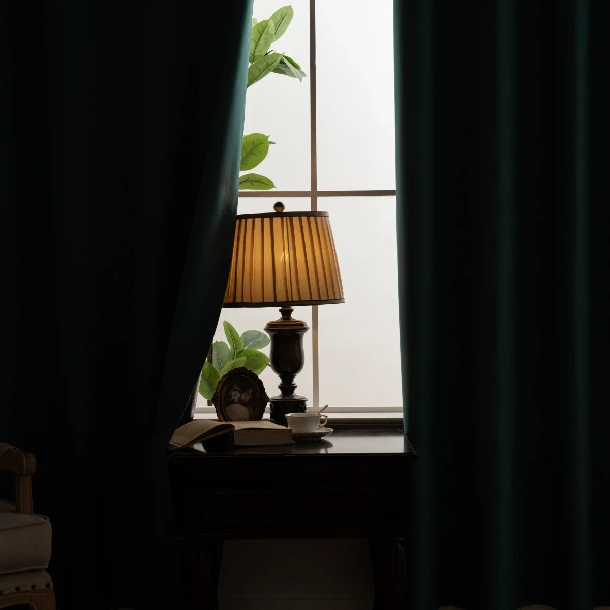2panels Solid 100% Blackout Curtain - Curtains for Bedroom, Living Room Decor - UV Protection, Easy Sliding and Stylish Design