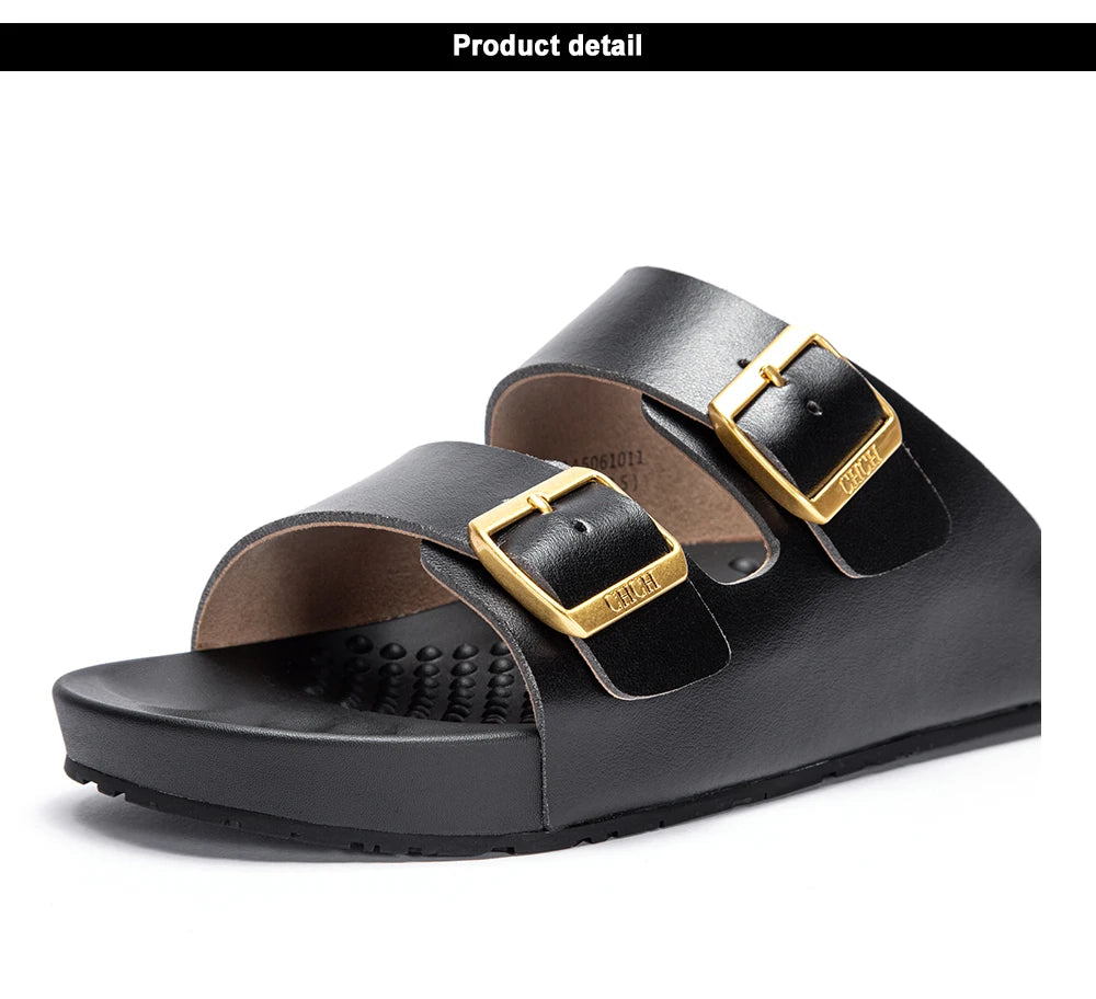 New Summer Beach Soft base massage Slippers Casual Double Buckle Non-slip Clogs Slides Women Men Slip on Flip Flop Shoe