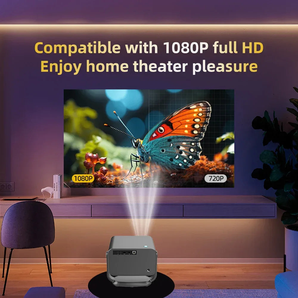 WZATCO P20 PLUS Android 13.0 Smart WiFi 6G 4K Full HD 1080P LCD LED Projector Auto Focus Video Home theater Proyectors with RJ45