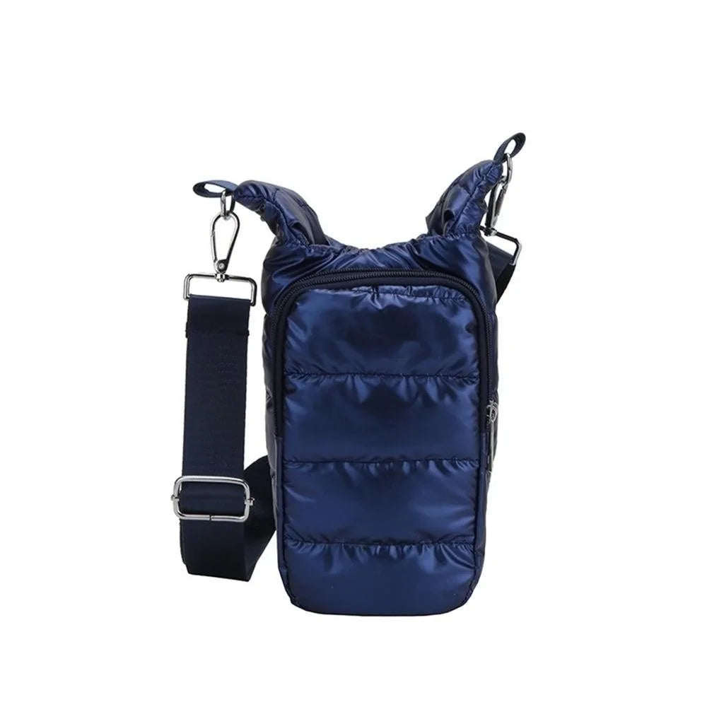 Winter Portable Water Bottle Bag Shoulder Bag Waterproof Thermal Vacuum Mug Cup Sleeve Adjustable Shoulder Strap Durable