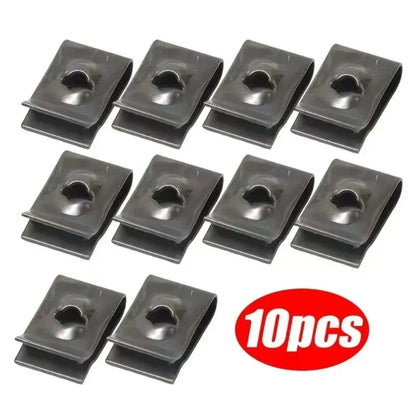 Metal U Type Self Tapping Clips Anti Rust Cover Retainer Locking Brackets for Auto Motorcycle Scooter Moped Body Repair