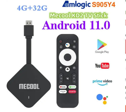 [Genuine]MECOOL ATV KD2 Best Global Version Amlogic S905Y4 TV Stick 4G 32G 4K Dual WIFI Google Certified TV Box BT5.0 PK KD3 KD5
