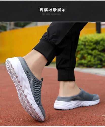 YRZL Hot Sale Men Half Slipper High Quality New Design Mesh Shoes Breathable Outdoor Sandals Comfortable Couples Walking Shoes