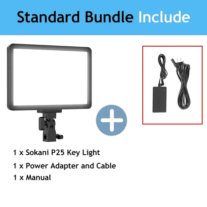 Sokani P25 & P25 kit LED Video Panel Light Studio Filling Light Lamp For Youtube Live Streaming Game Record Video Zoom Meetings