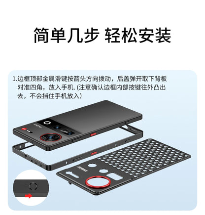 1:1 Copy for MacPro heat dissipation Metal bumper for ZTE Nubia Z70 Ultra Z70U cover Case Full Aluminium Alloy silky capas Funda