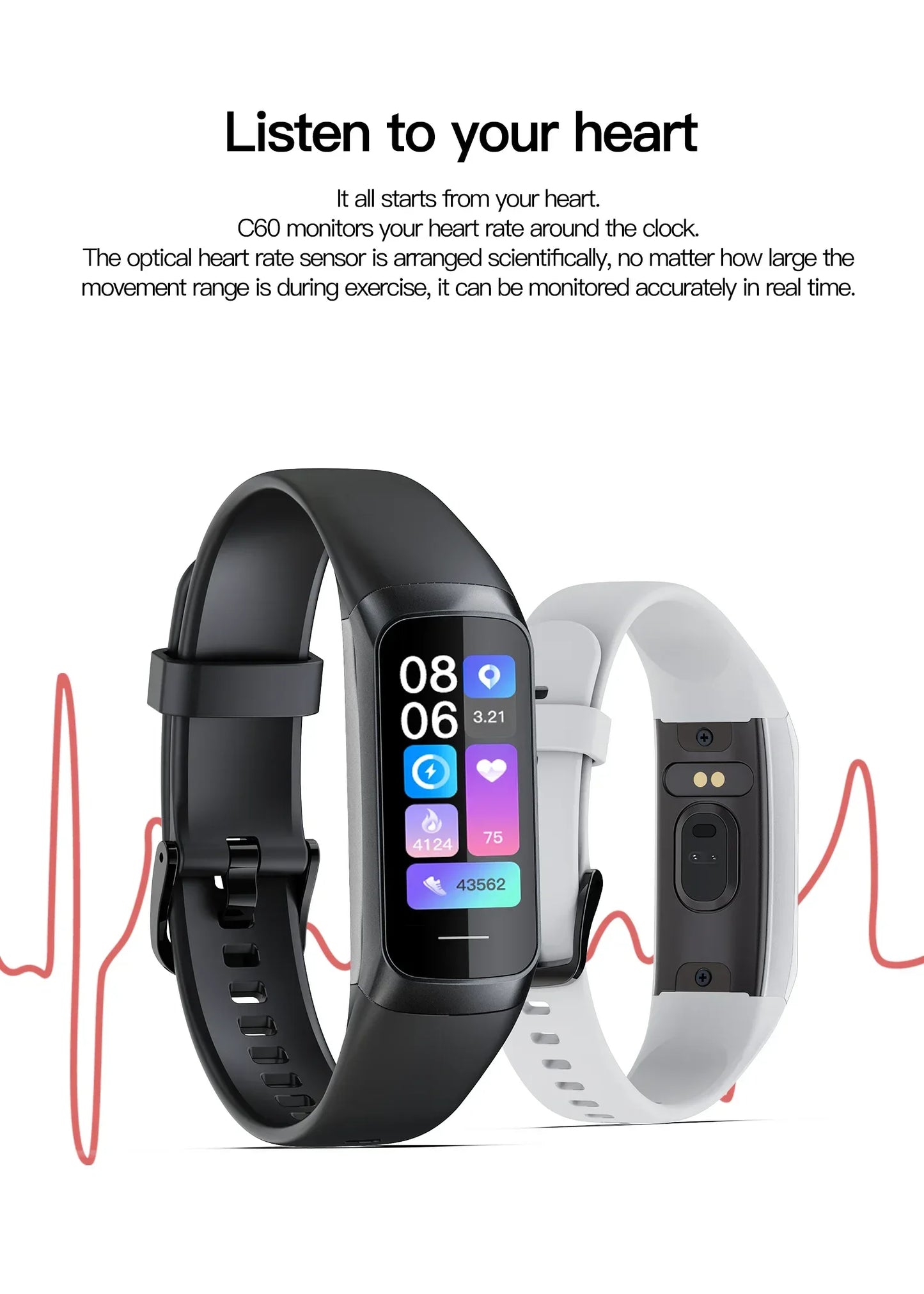 LIGE Amoled Smart Watch Men 2024 Smart Band Women Heart Rate Blood Smartwartch Waterproof Smart Bracelet Sport Fitness Tracker