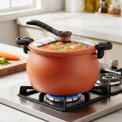 Pressure Cooker Non-stick Large-Capacity Multifunctional Cookware with Transparent Lid Slow Rice Cooker for Cooking Canning