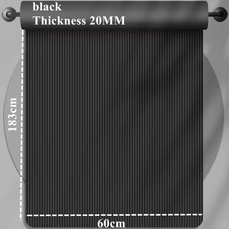183×60cm Thick Yoga Mat Anti-skid Sports Fitness Mat 20MM Comfort Foam Yoga Matt for Exercise Yoga and Pilates Gymnastics Mat