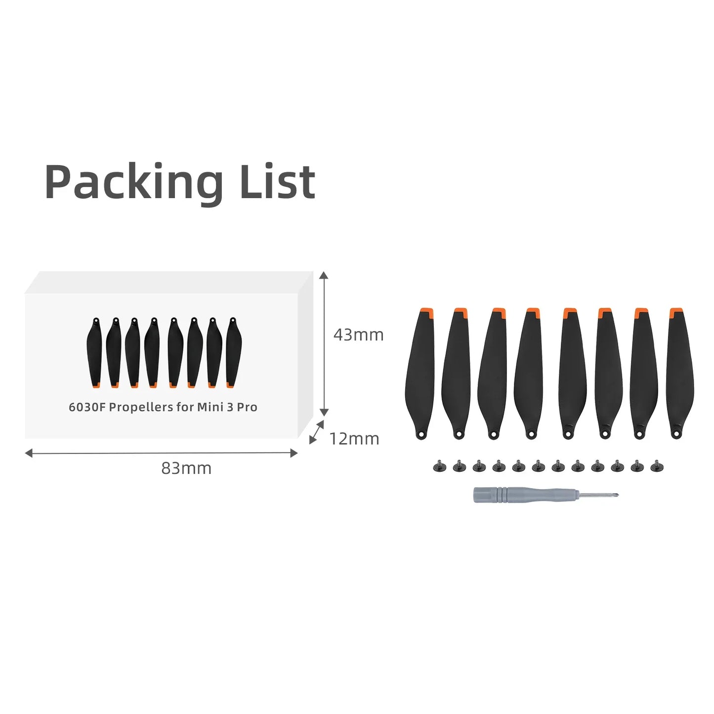 4 Pairs Drone Quick-Release Blades Props for DJI Mini 3 Pro Low-Noise Propellers