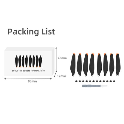4 Pairs Drone Quick-Release Blades Props for DJI Mini 3 Pro Low-Noise Propellers