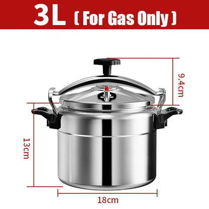 Aluminum 3L/4L/5L/7L Capacity Pressure Cooker Only for Gas Safe Explosion Proof Pressure Canner with Easy Lock Lid
