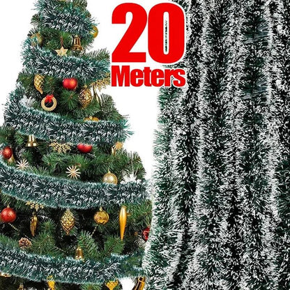 Christmas Tinsel Ribbons Green Cane Ribbon Garland Xmas Tree Hanging Pendent Ribbons Wreath Ornaments Xmas Party Home Decoration