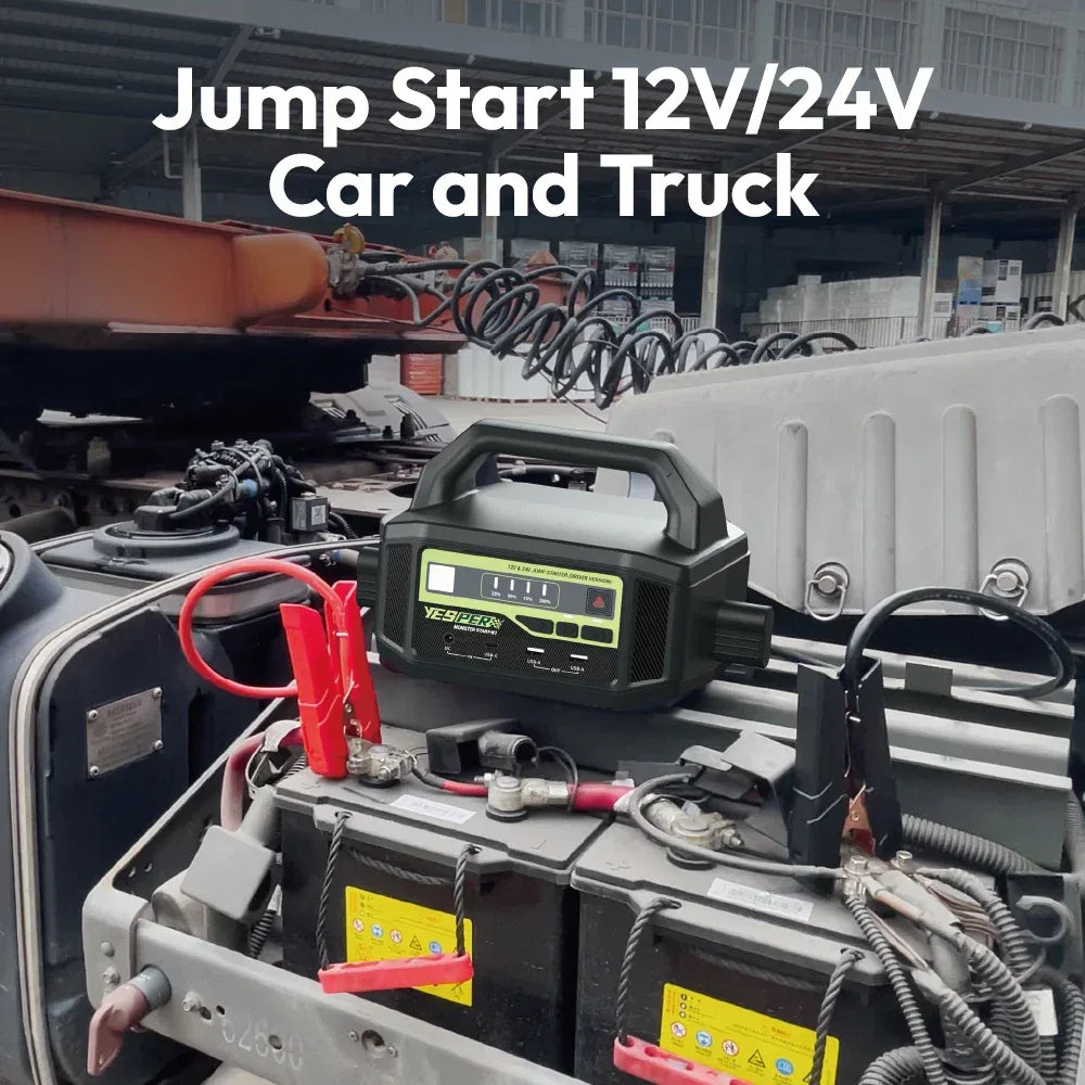 YESPER 24V Jump Car 6000A Peak Jump Starter For car Truck Portable Truck Battery Starting Device External battery
