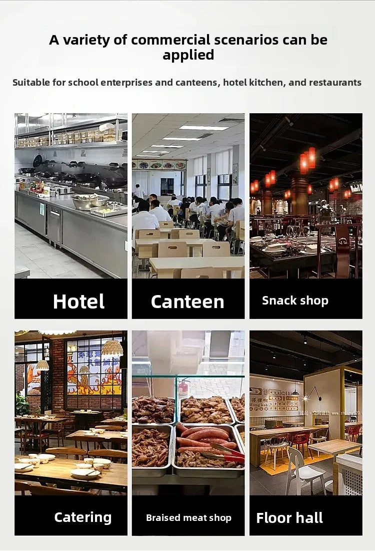 ‌13L Commercial Heavy Duty Pressure Cooker,Restaurant Grade Electric Steamer,Breakfast Buffet Auto Keep Warm Function