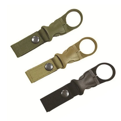 3Pcs Outdoor Tactical Nylon Webbing Water Bottle Clip Multifunctional Climbing Clip Portable Water Bottle Quick Clip Clamp Clip